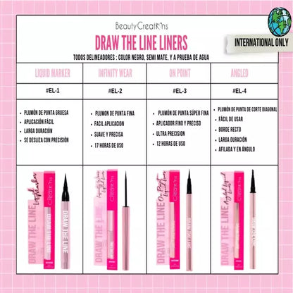 Delineador Líquido Draw The Line - Beauty Creations